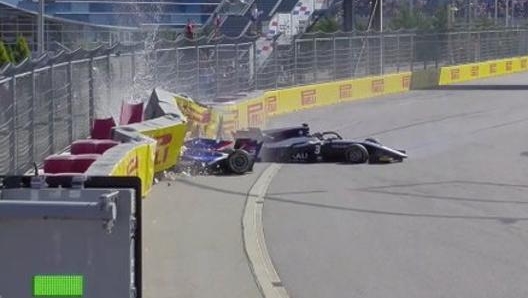 L'incidente fra Mazepin e Matsushita in F.2 a Sochi