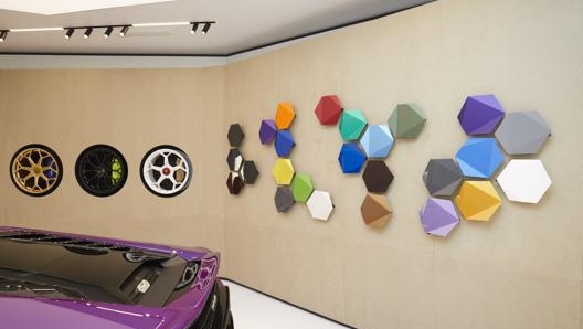 L'allestimento Lamborghini a Francoforte