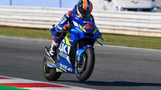 Alex Rins in azione. Ansa