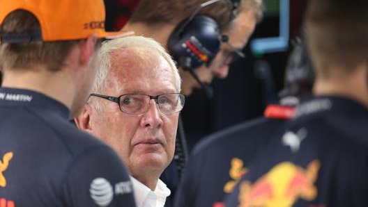 Helmut Marko ai box a Sochi. LaPresse