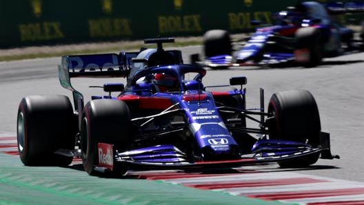 Kvyat in azione nel GP di Barcellona. Getty