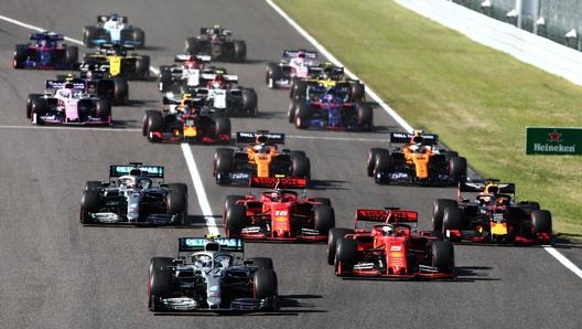 Il via del Gp di Suzuka. Afp