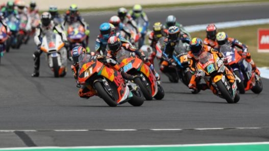 Il via della Moto2 in Australia. Getty