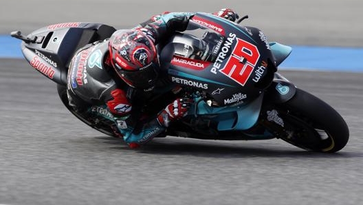 Fabio Quartararo in azione a Buriram. Epa