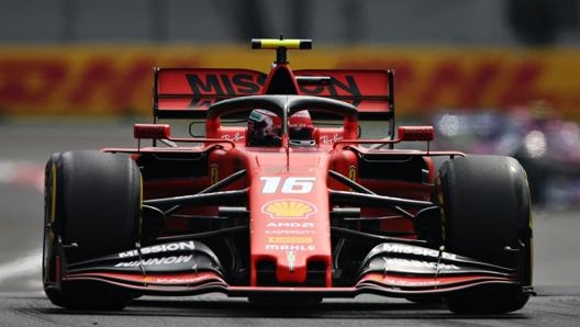 Leclerc in azione durante le Libere 3. Getty