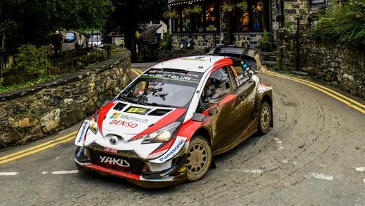 L'altra Toyota Yaris di Ott Tanak. Per lui problema tecnico in Galles. Epa