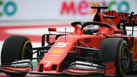 Sebastian Vettel in azione in Messico. Getty