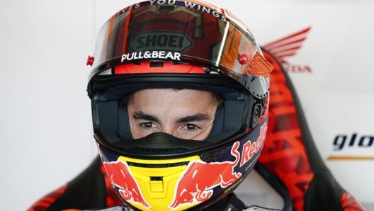 Marc Marquez, 26 anni, di nuovo in pista dopo il volo nelle libere 1. Epa