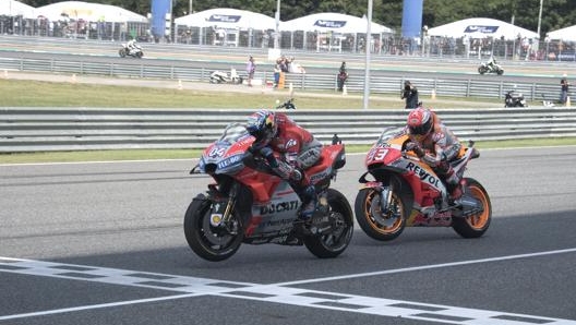 Lo scorso anno tra Dovizioso e Marquez è stato un corpo a corpo a Buriram. Getty