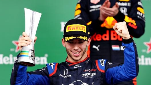 Gasly felice per il secondo posto. Getty