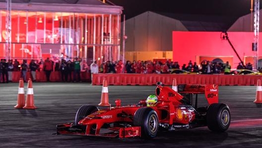 Mick Schumacher durante l'esibizione