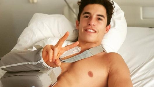 Marc Marquez dopo l'operazione alla spalla