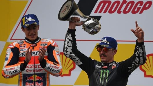 Marquez applaude Viñales. Afp