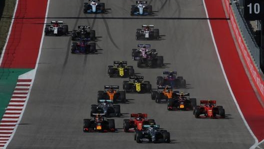 Il via del GP di F.1 di Austin. LaPresse