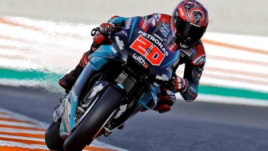 Fabio Quartararo, 20 anni, in pista a Valencia. Epa