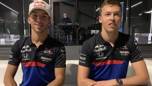 Da sinistra Pierre Gasly e Danil Kvyat