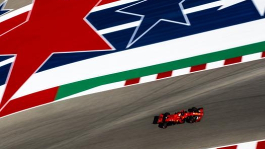 Un passaggio di Sebastian Vettel ad Austin. Afp