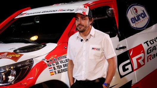 Fernando Alonso alla presentazione di Toyota Hilux Gazoo Racing. Epa