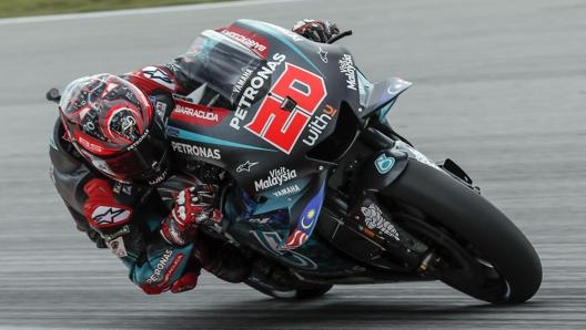 Fabio Quartararo, 20 anni, in azione a Valencia. Epa