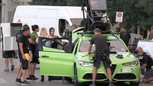 L'Alfa Romeo Giulia Quadrifoglio impiegata nelle riprese di 6 Underground