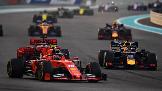 Charles Leclerc in azione ad Abu Dhabi. Getty