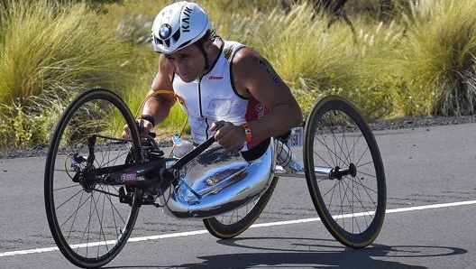 Alex Zanardi in handbike. Ap