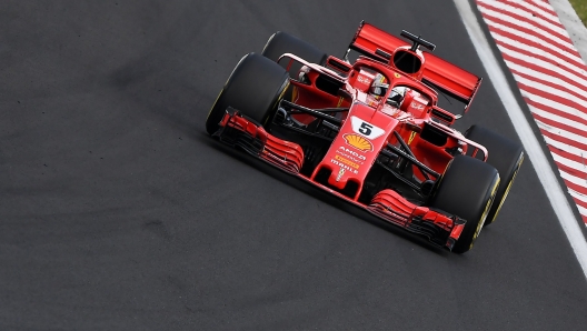 Sebastian Vettel sulla Ferrari SF71H