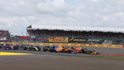 La partenza dello scorso GP di Silverstone (LaPresse)