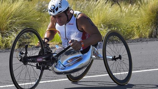 Alex Zanardi, 53 anni, in allenamento