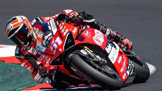 Pirro in azione a Misano: nel motomondiale ha corso 102 GP, con una vittoria e due podi