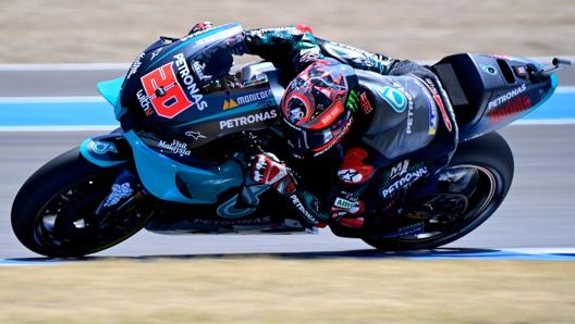 Fabio Quartararo in azione a Jerez. Afp