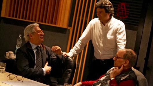 Giorgetto e Fabrizio Giugiaro con Ennio Morricone