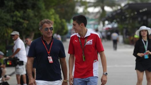 Jean Alesi insieme al figlio Giuliano (LaPresse)