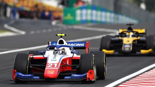 Robert Shwartzman, 20 anni, in azione con la Prema nella gara-1 di F.2 all’Hungaroring.  Getty