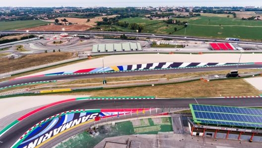 Una veduta aerea della pista di Misano