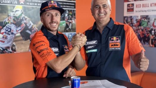 Antonio Cairoli, 34 anni, con Claudio De Carli, team manager Ktm