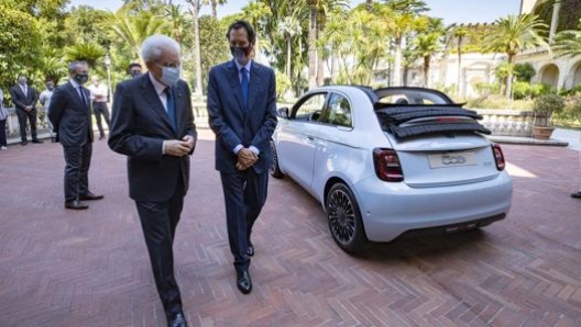 Sergio Mattarella e John Elkann al Quirinale. LaPresse