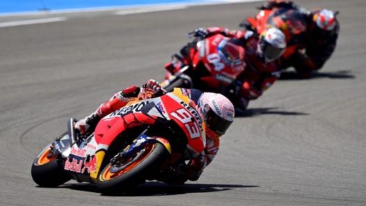 Marc Marquez in azione domenica a Jerez. AFP