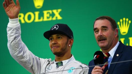 Lewis Hamilton con Nigel Mansell. Getty