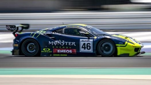 Valentino Rossi sulla Ferrari 488 GT3 del team Kessel a Misano