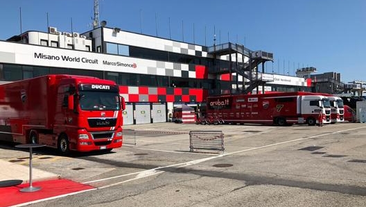 Il paddock di Misano deserto per i test