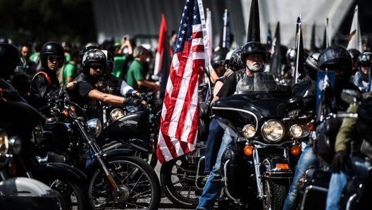 Un raduno Harley a Cascais in Portogallo. Afp