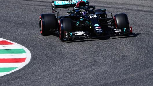 Lewis Hamilton, pole n. 95 della carriera. Getty