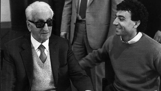 Enzo Ferrari con Michele Alboreto