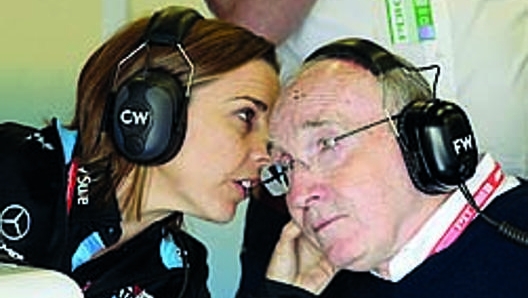 Claire col padre Frank Williams