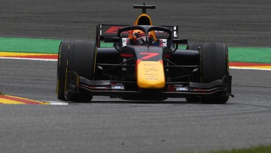 Yuki Tsunoda in azione a Spa. Getty