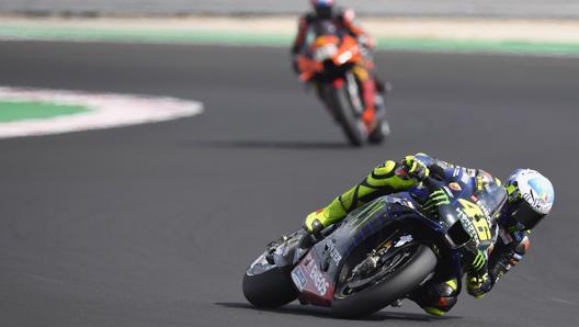 Valentino Rossi a Misano. Getty