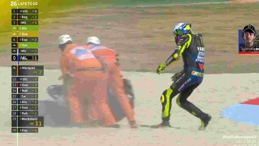 Rossi dopo la caduta