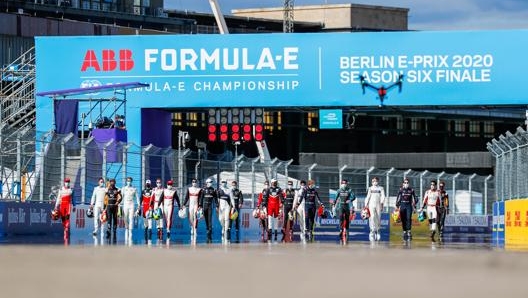 I piloti ieri al circuito nell’aeroporto Tempelhof di Berlino. Getty Images