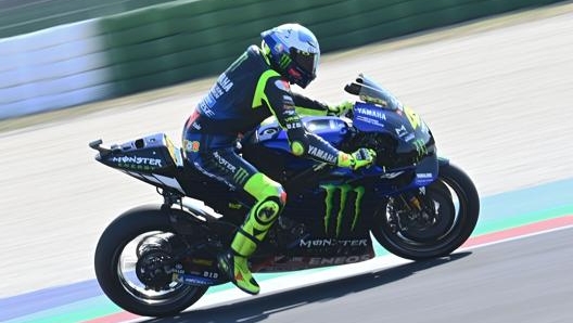 Valentino Rossi scende in pista per vincere. Afp